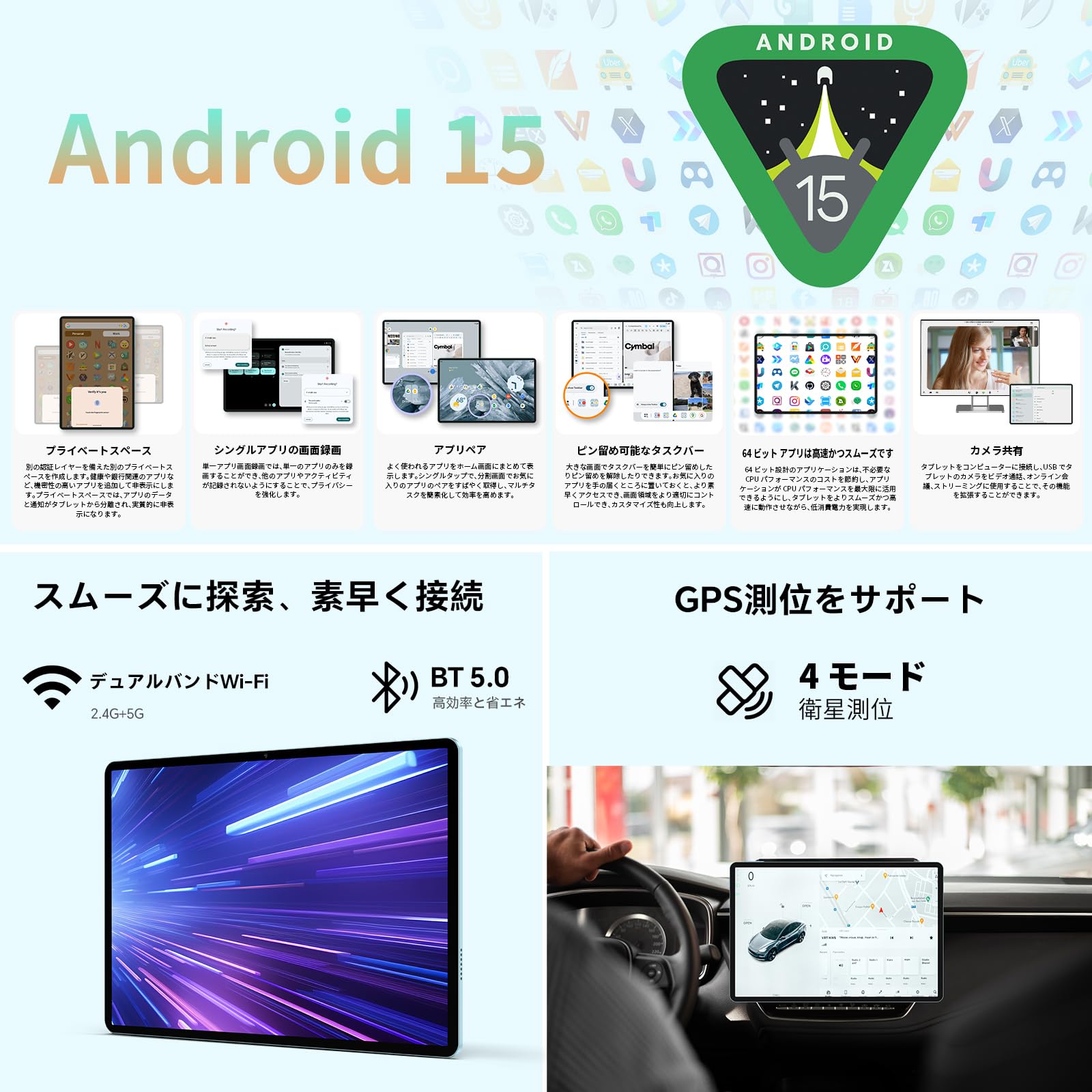 Amazon.co.jp: Android15 タブレット TECLAST P50 11インチ WiFi