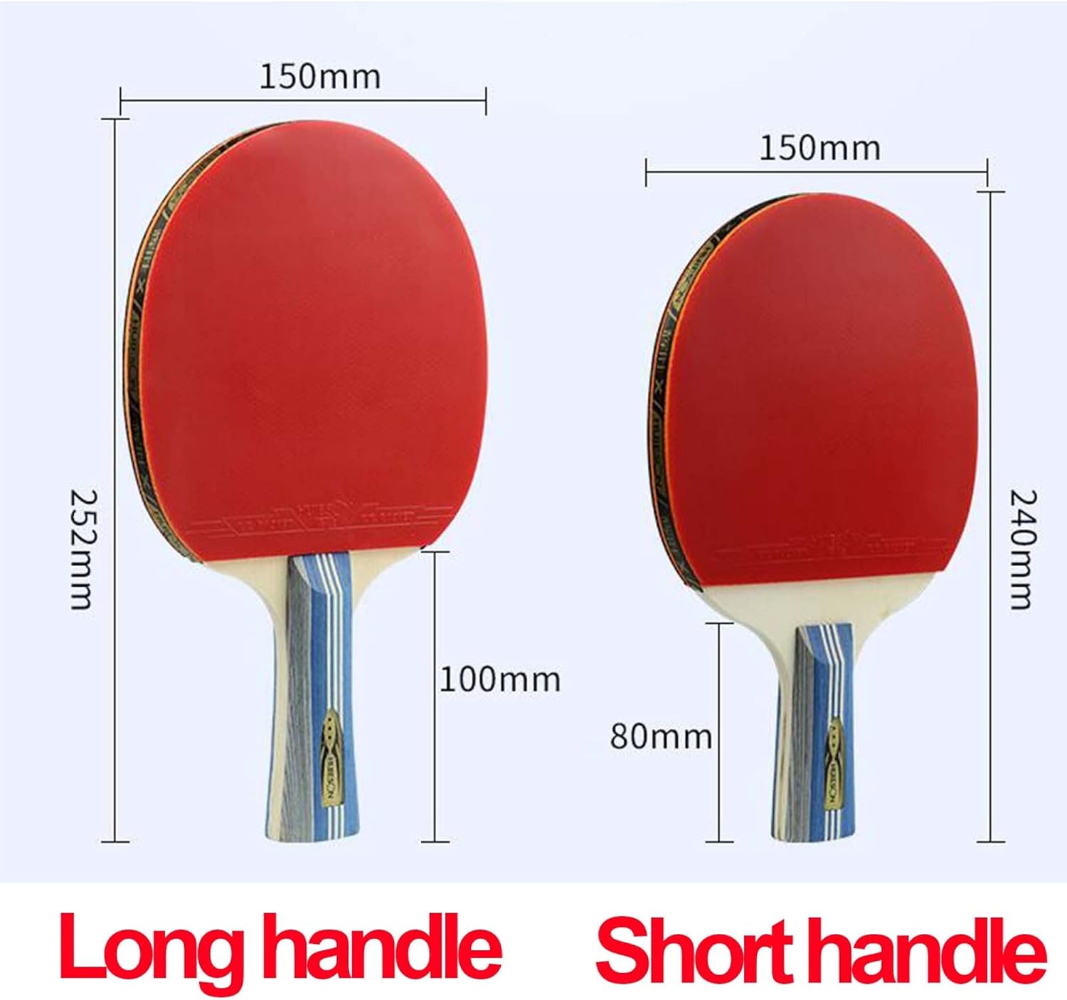 Ping Pong Paddle 2 Player Set,Beginner Table Tennis Racket Set,5 Layer Wood Blade,Comfortable Handle 3 Stars/A (3 Stars C)