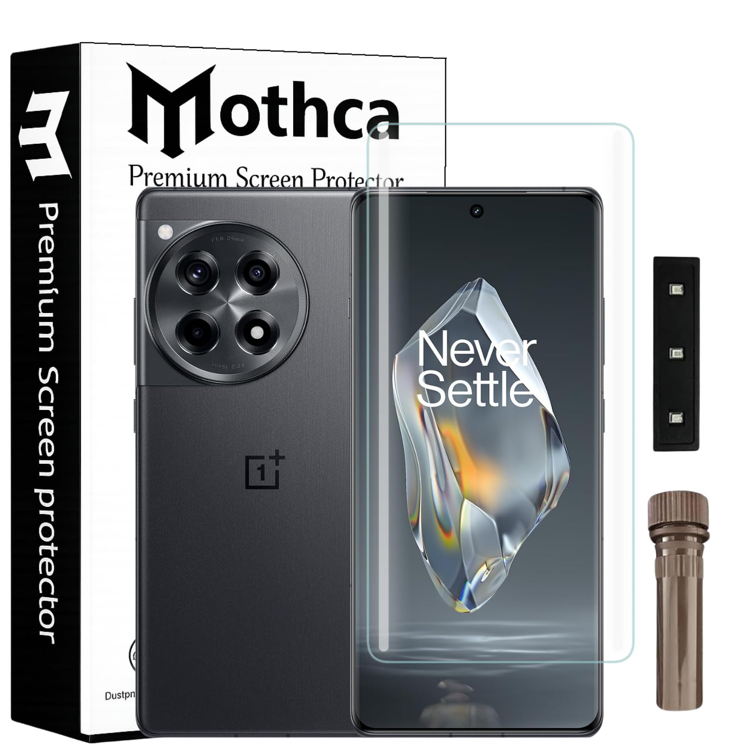 Mothca Premium Curved UV Tempered Glass Screen Protector for OnePlus 12R | HD Clear | Full Screen Coverage (Pack of 1)-picture-11