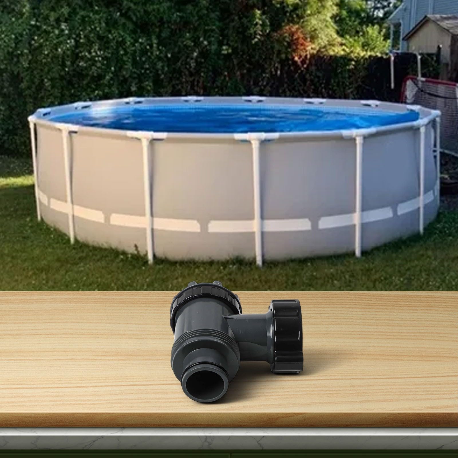 Válvula de émbolo de repuesto para bomba de filtro de piscina sobre el suelo, conexión de manguera de 38 mm, accesorio de spa de fácil instalación