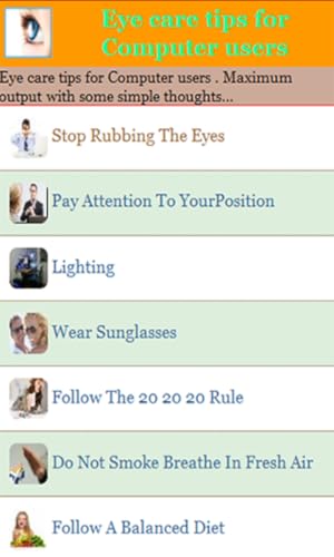 Eye care tips for Computer users