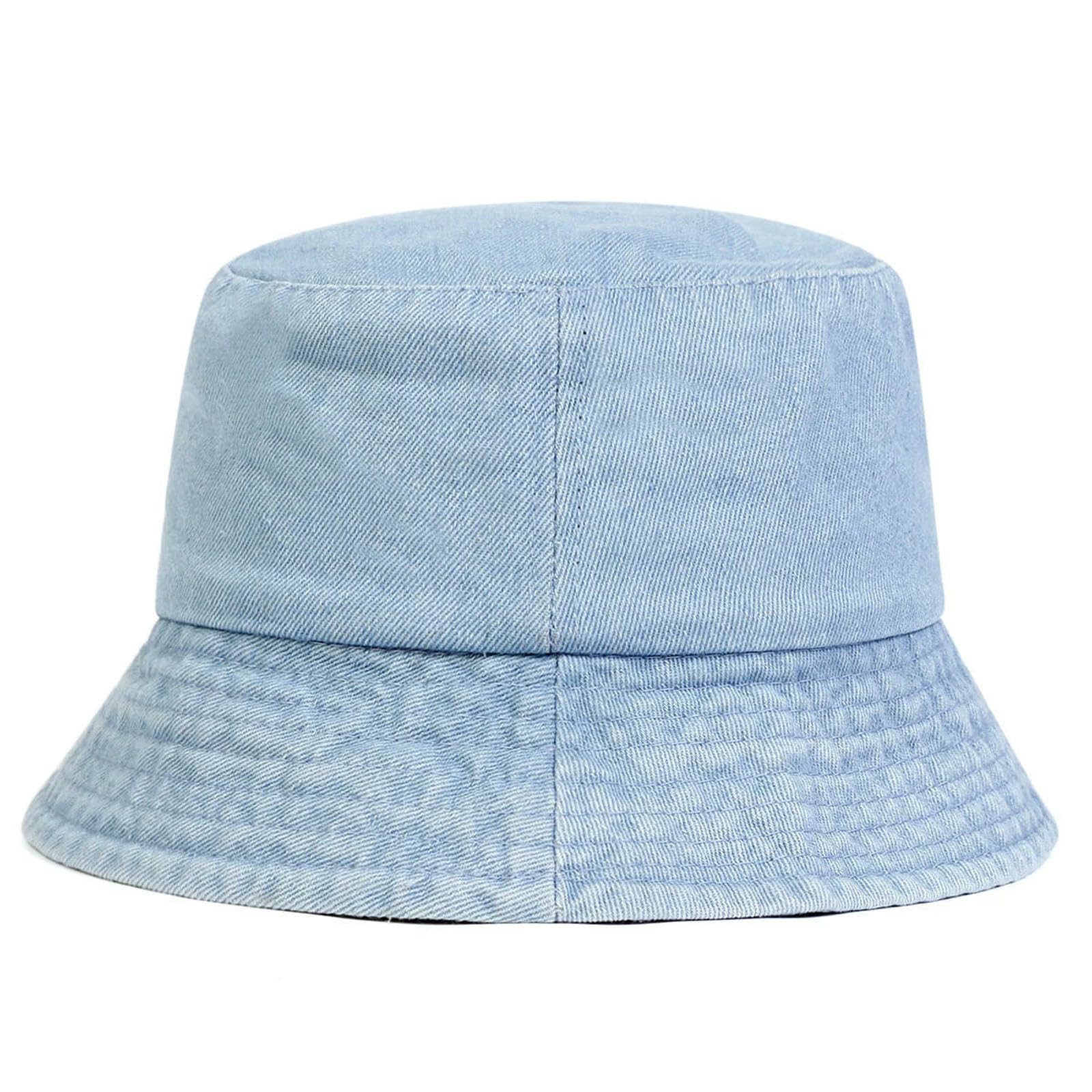 Kapelusz typu bucket unisex lekka deska jednolity kolor dżinsowe czapki wędkarskie czapki outdoorowe na co dzień czapka z filtrem przeciwsłonecznym