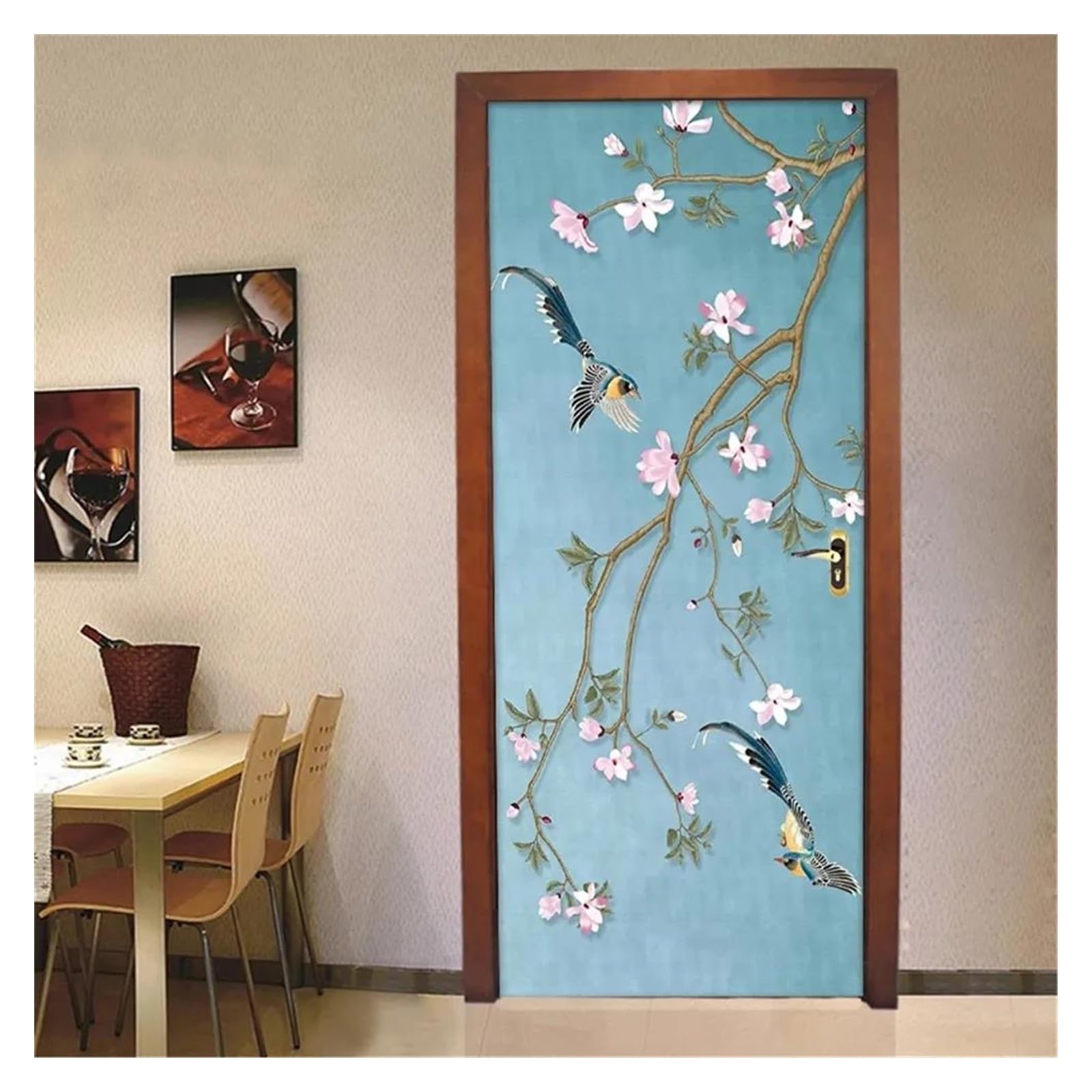 Sticker de porte PVC 3D pour cacher les imperfections de vos murs