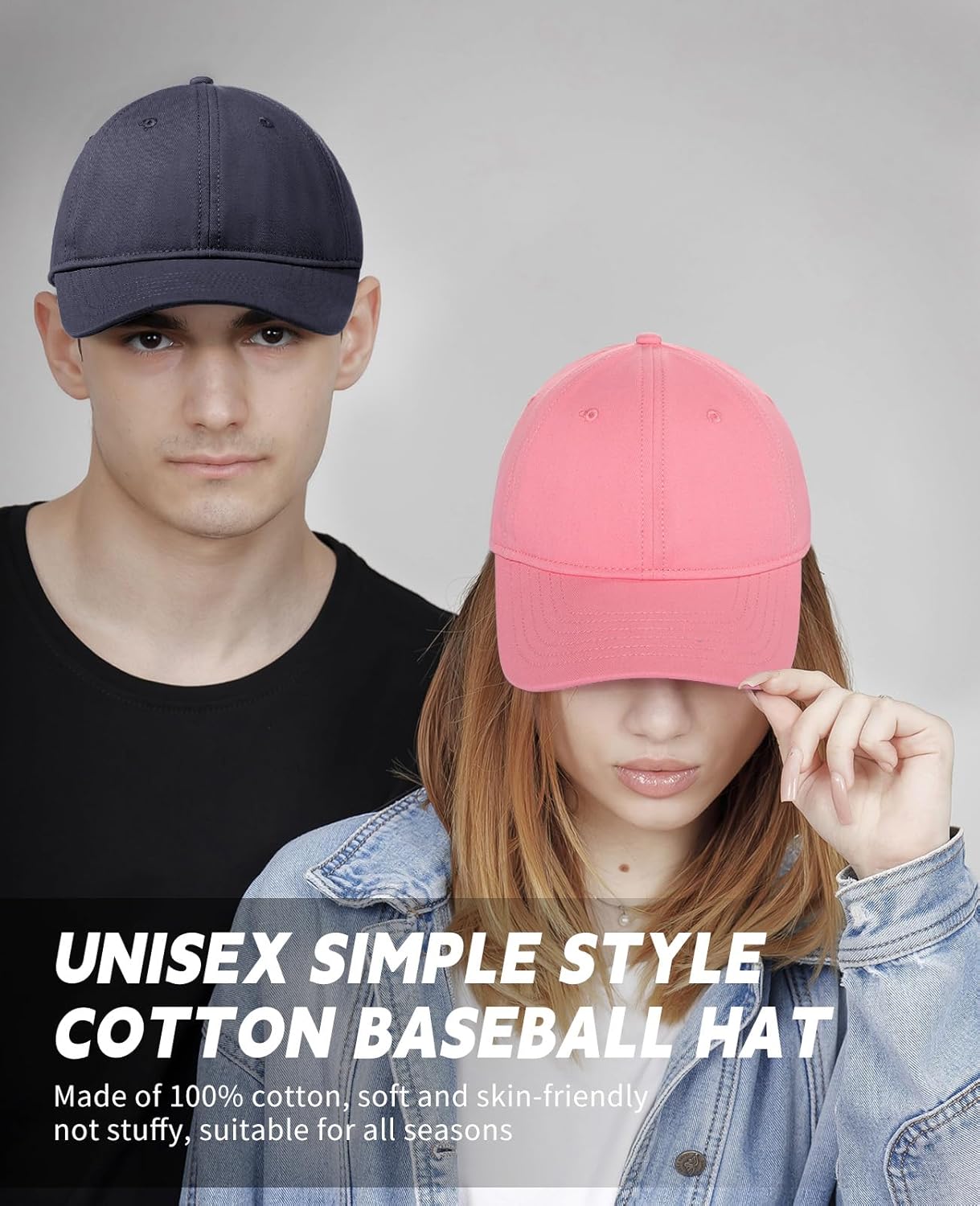 Unisex Low Profile Cotton Baseball Hat for Youth Adjustable Kids Plain Baseball Cap for Boys Girls Age 8-15 Years - Image 6