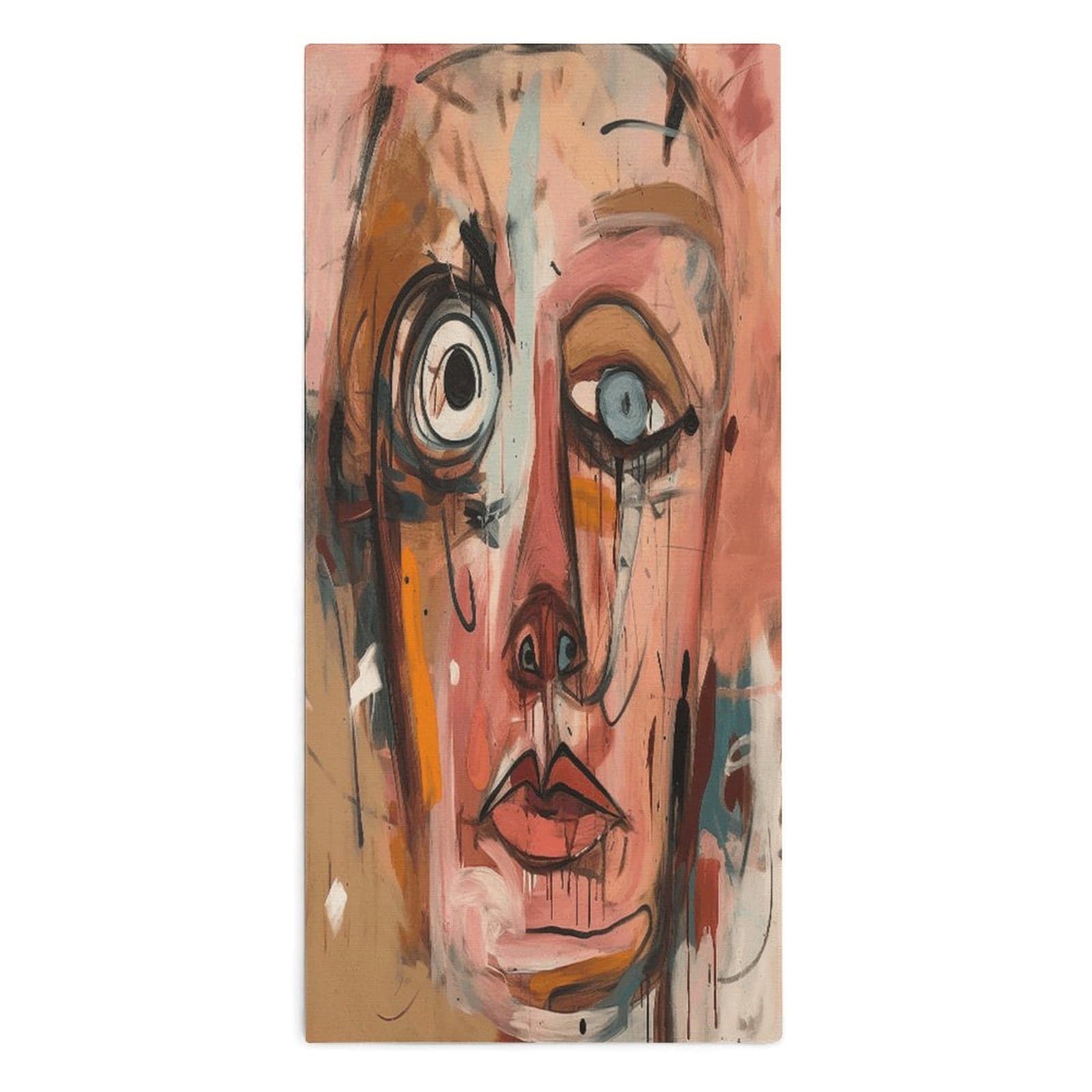 Fodpand Style Face With Eyes Microfiber Towels, Decorative Bath Towel Soft & Lightweight, Hand Towels Multipurpose Use For Bathroom, Pool, Gym, Spa, And Hotel Use