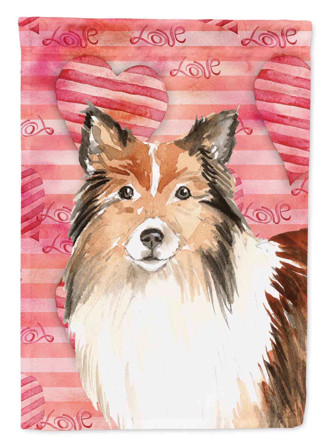 Drapeau Sheltie Love Caroline's Treasures pour célébrer votre fidèle compagnon à la maison