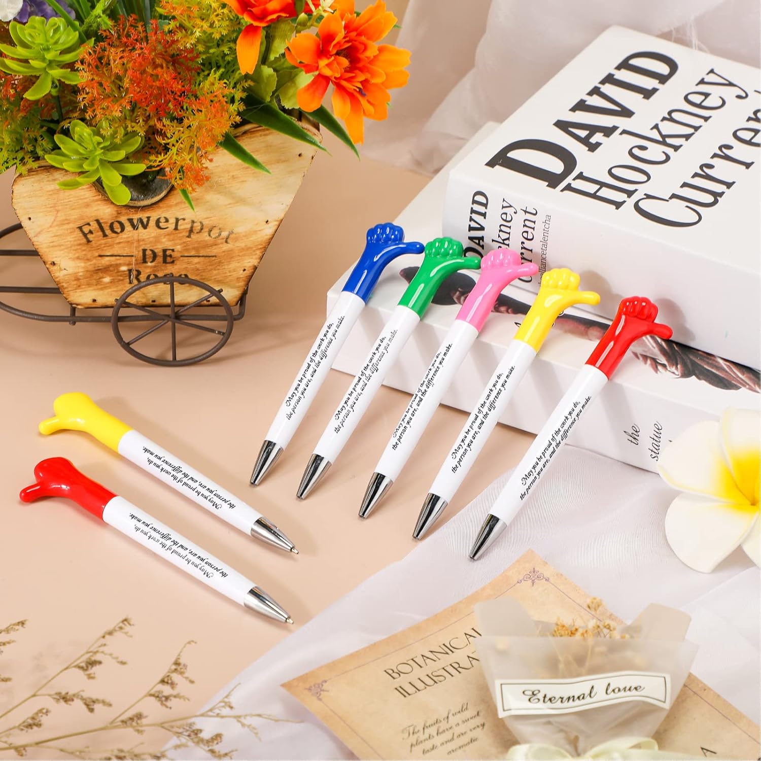 Fumete 25 Pcs 25 Pcs May You Be Proud Thumbs up Pens Thank You Ballpoint Pens Cute Hand Gesture Inspirational Appreciation Gifts for Employee Coworker Nurse Teacher Colleague Housekeeping Week Gift - Image 4