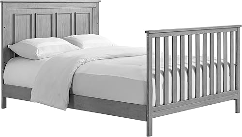 Miniatura 2 de Oxford Baby Bennett - Kit de conversión de cuna a cama de tamaño completo, gris rústico, certificado GreenGuard Gold