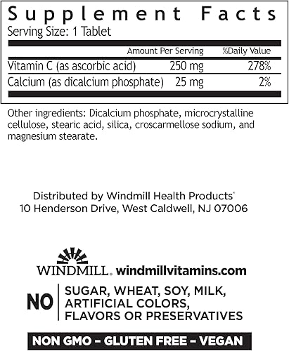 Miniatura 2 de VIT C TABS 250 MG WMILL 100