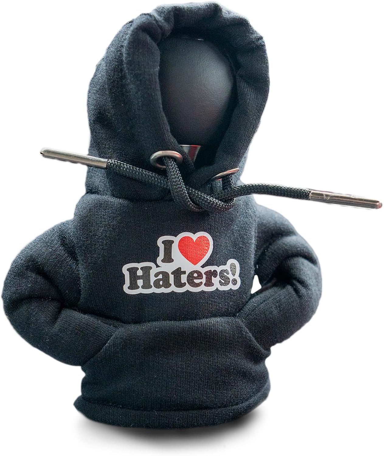 Billetworkz Shift Knob Hoodie, Mini Gear Shift Hoodie, I <3 Haters Black