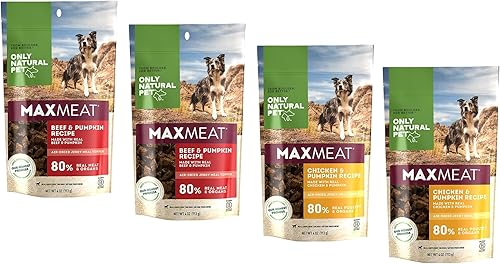 Only Natural Pet MaxMeat Holistic - Comida seca al aire para perros, totalmente natural, alta proteína, sin granos, carne de res con calabaza y