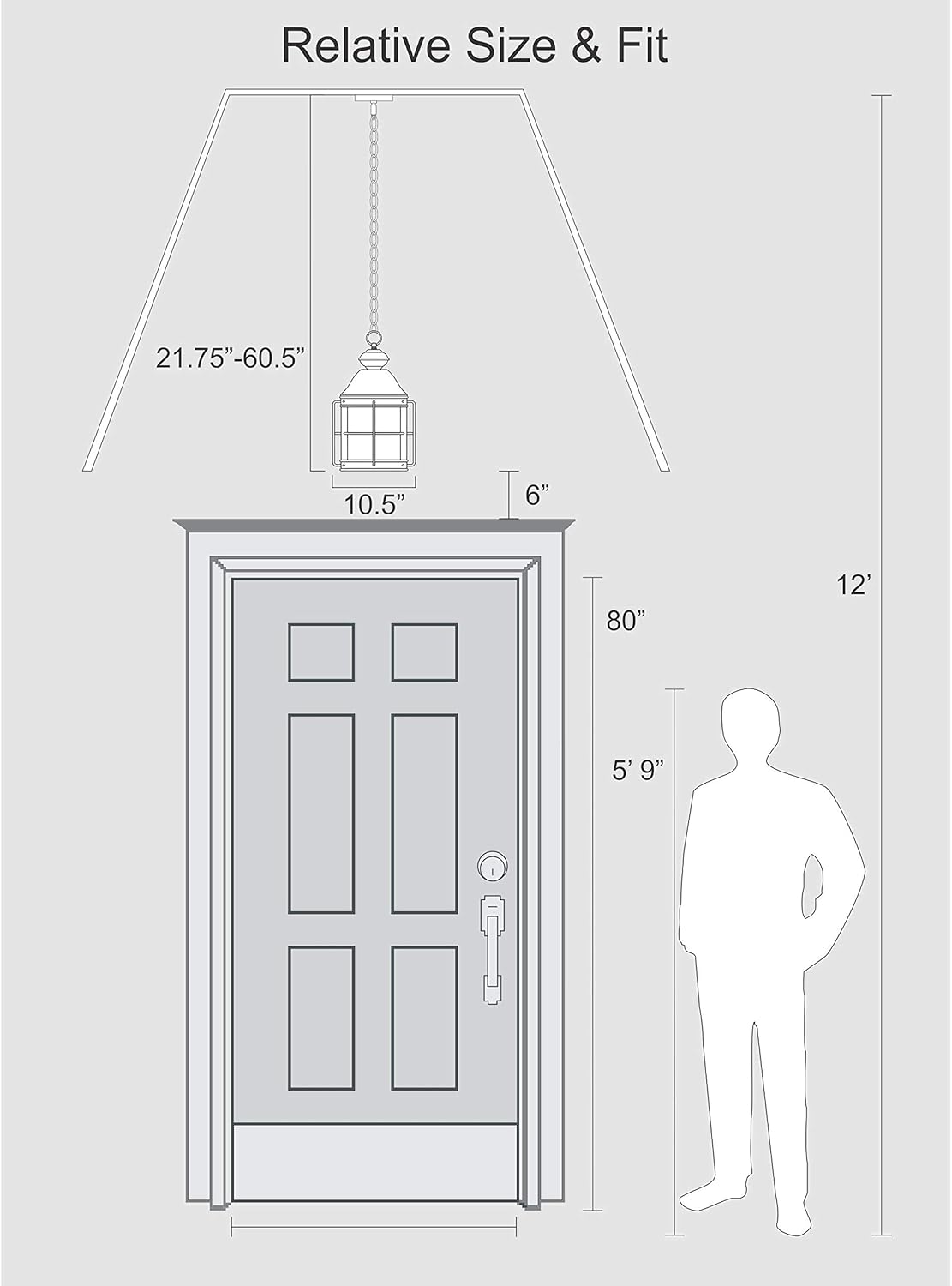 Free Shipping Offer VAXCEL Bronze Outdoor Pendant Light - Oil Rubbed Bronze Porch Hanging Lights with Clear Seeded Glass, Exterior Lantern Pendant Light for Porch, Front Door Entryway