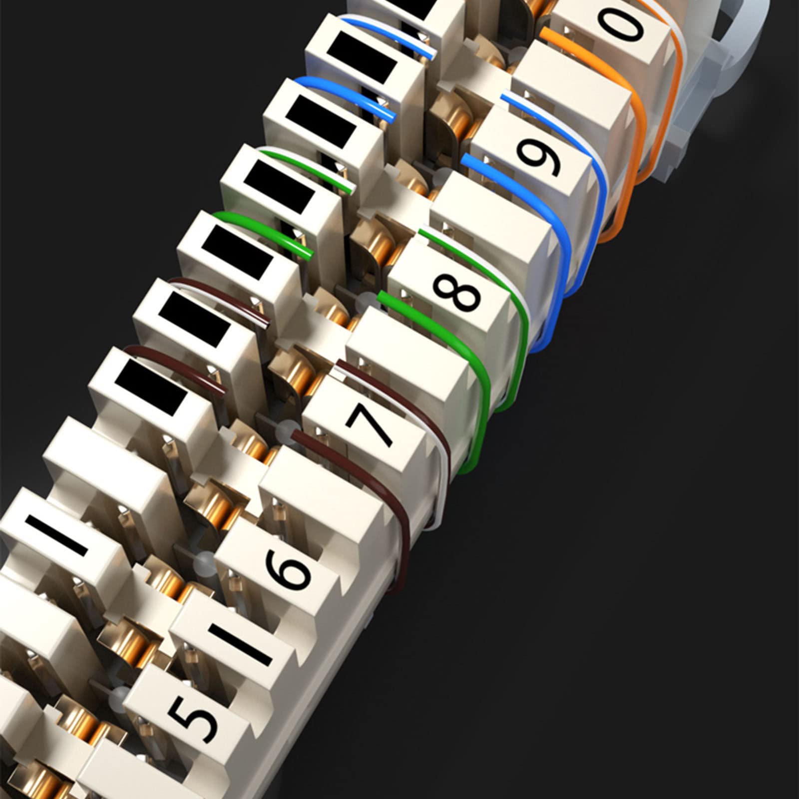 Produktbild von AYPOHU 10-Telefon-Sprachmodul – Verteilerrahmen Für 19″-Schränke, Abschlussmodul Mit 110-Technik – Für Telefonverkabelung