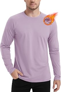 MAGCOMSEN Men's Thermal Shirt Fleece Lined Long Sleeve Athletic Base Layer Workout Top