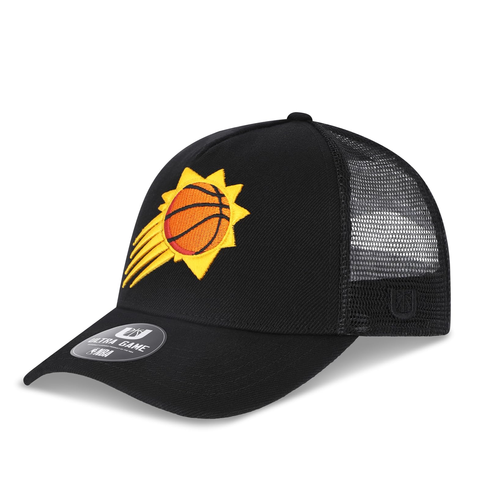 Ultra Game NBA Boys 8-20 Snap Back All Around The World Trucker Baseball Cap Hat, Black, One Size โ image 1