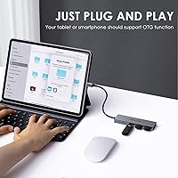 Vista 4 de Hub USB C de 10 Gbps, concentrador tipo C a USB 3.2 con 4 puertos USB 3.2, 4 puertos USB-C Hub de 10 Gbps para laptop MacBook Pro, Chromebook, iMac