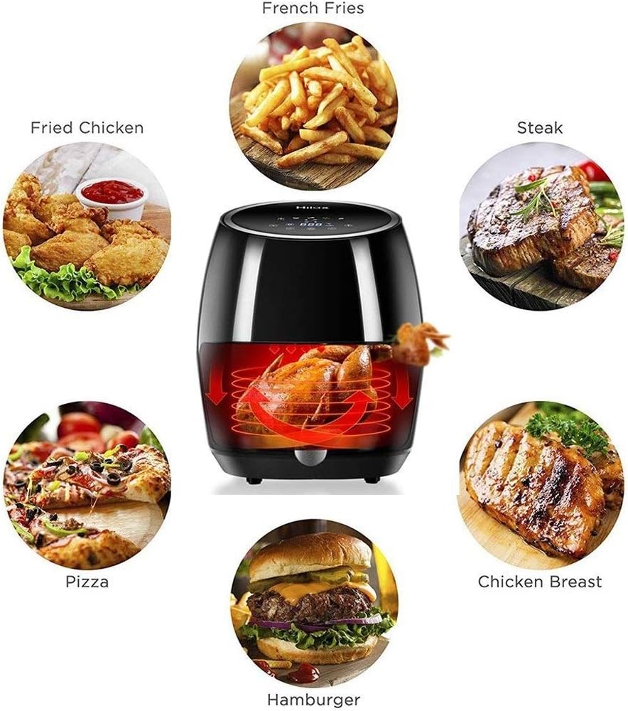 The Air Fryer With Adjustable Temperature Tower Has a Fast Circulation System, Oil-free and Low-fat Cooking