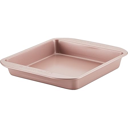 Farberware Nonstick Bakeware Baking Pan / Nonstick Cake Pan, Square - 9 Inch, Red