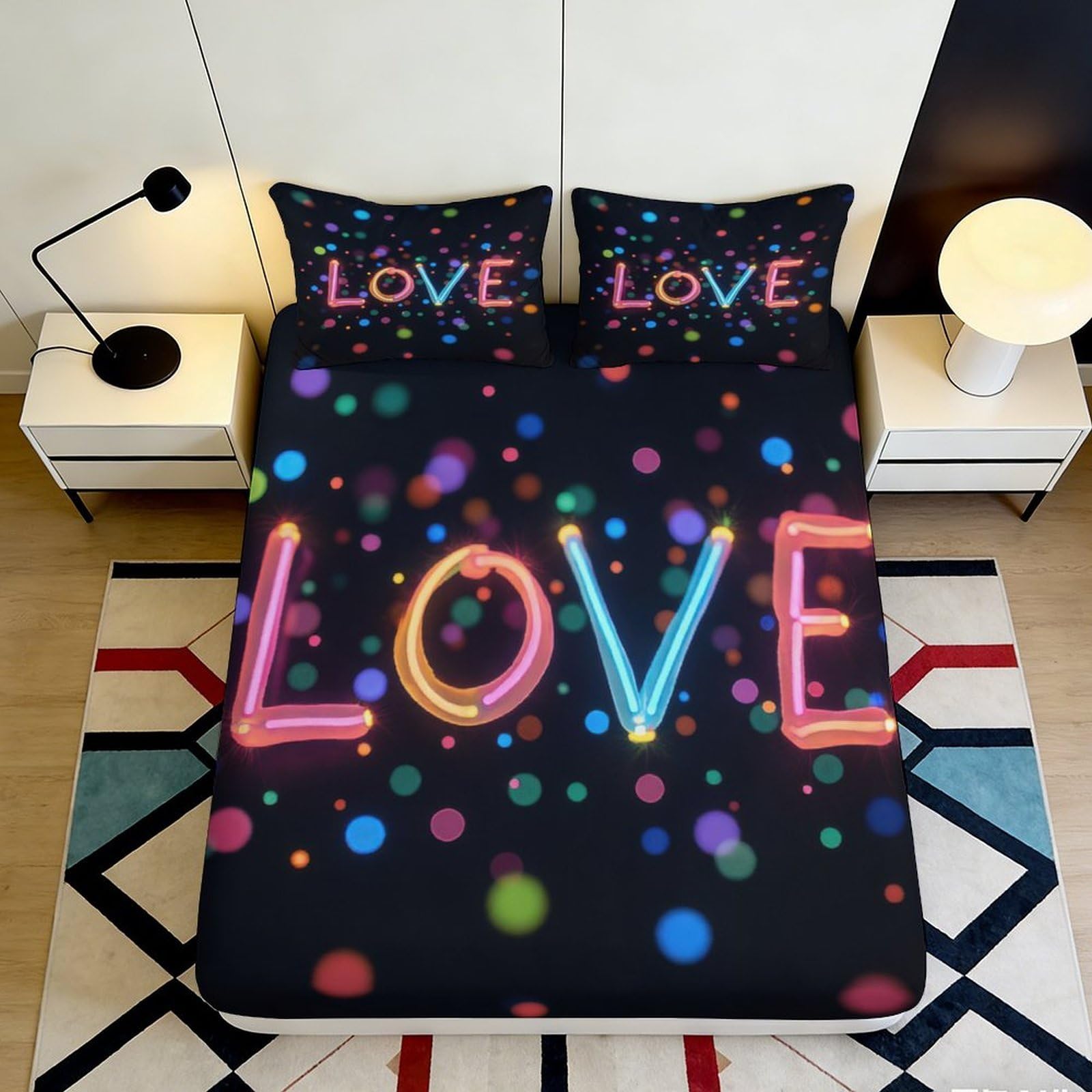 3D Printed Skull Fitted Sheet Microfiber Deep Pocket Bedroom Non-Slip Skull Mattress Fitted Cover Washable 90x200x25cm