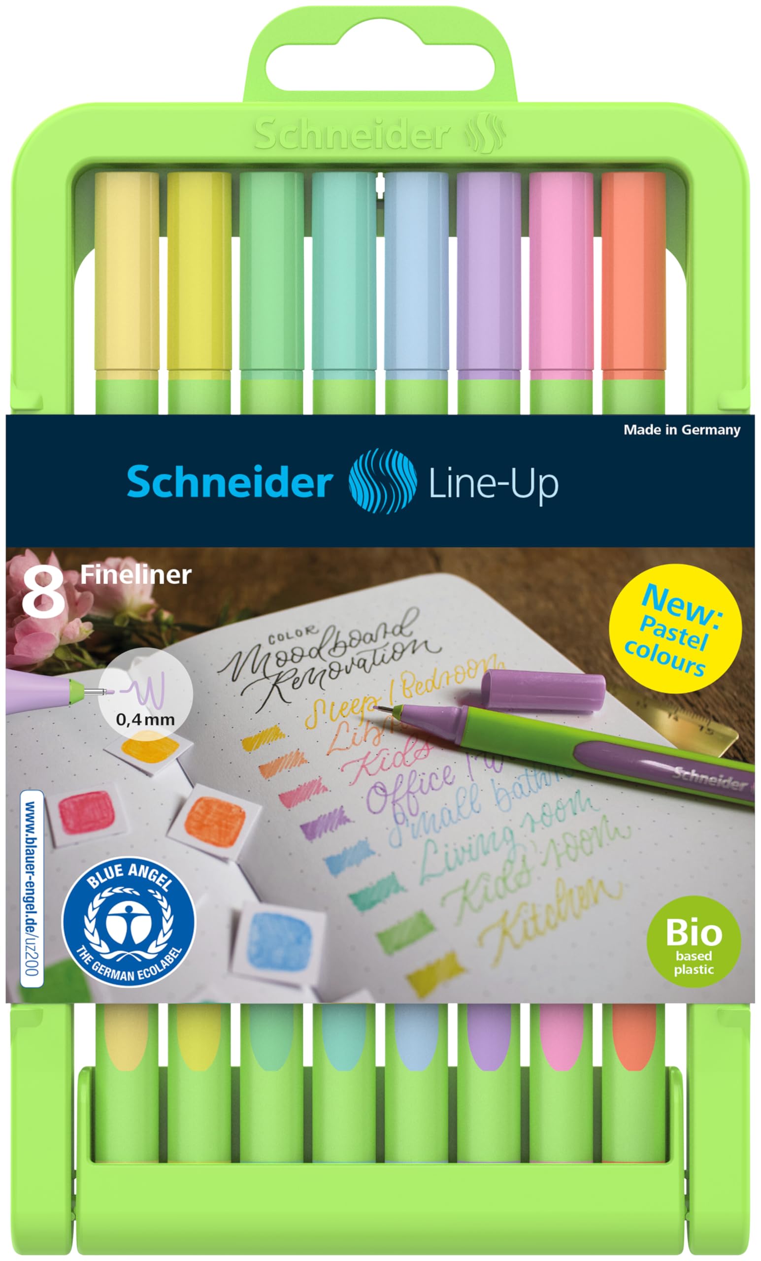 SCHNEIDER LINE-UP FİBER UÇ KLM 0,4 PASTEL 8Lİ SET 191088