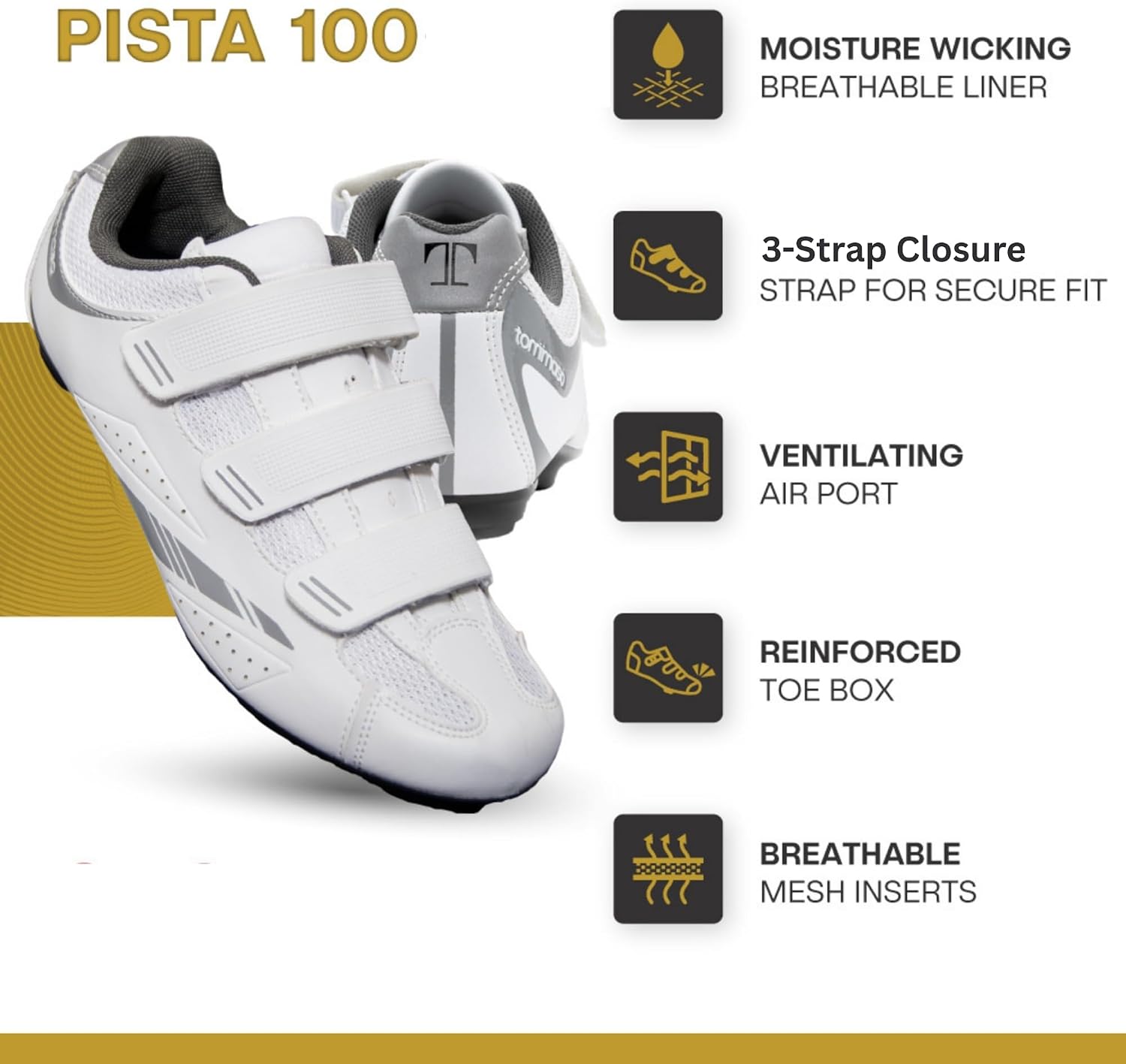 Tommaso Pista SPD Cycling Shoes for Women — Ready to Ride with Pre-Installed SPD Cleats for Spin Classes & Indoor Bikes — Explore Variety Cycling Shoes & Bike Accessories image 3