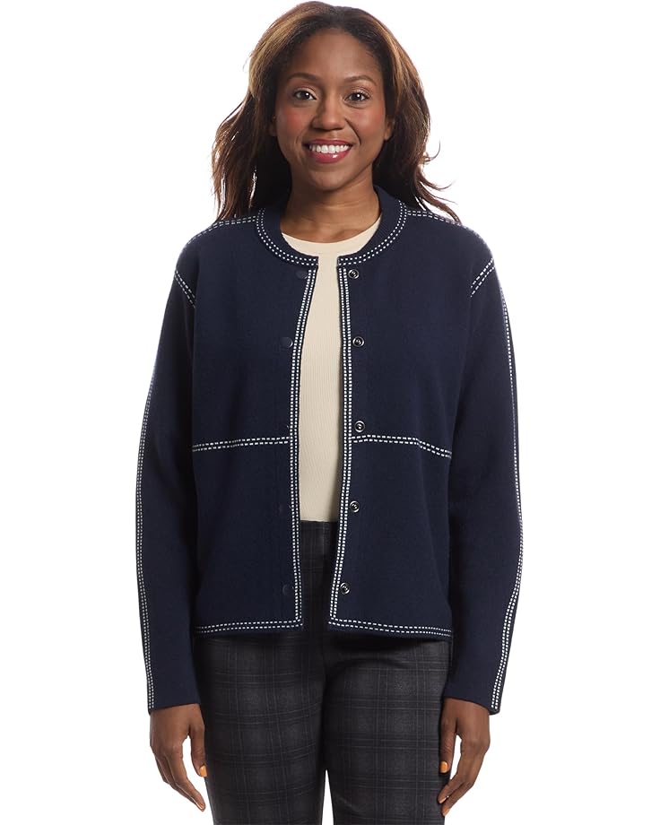 Elliott Lauren Stitch Perfect - Snap Closure Bomber Style Sweater - Main View