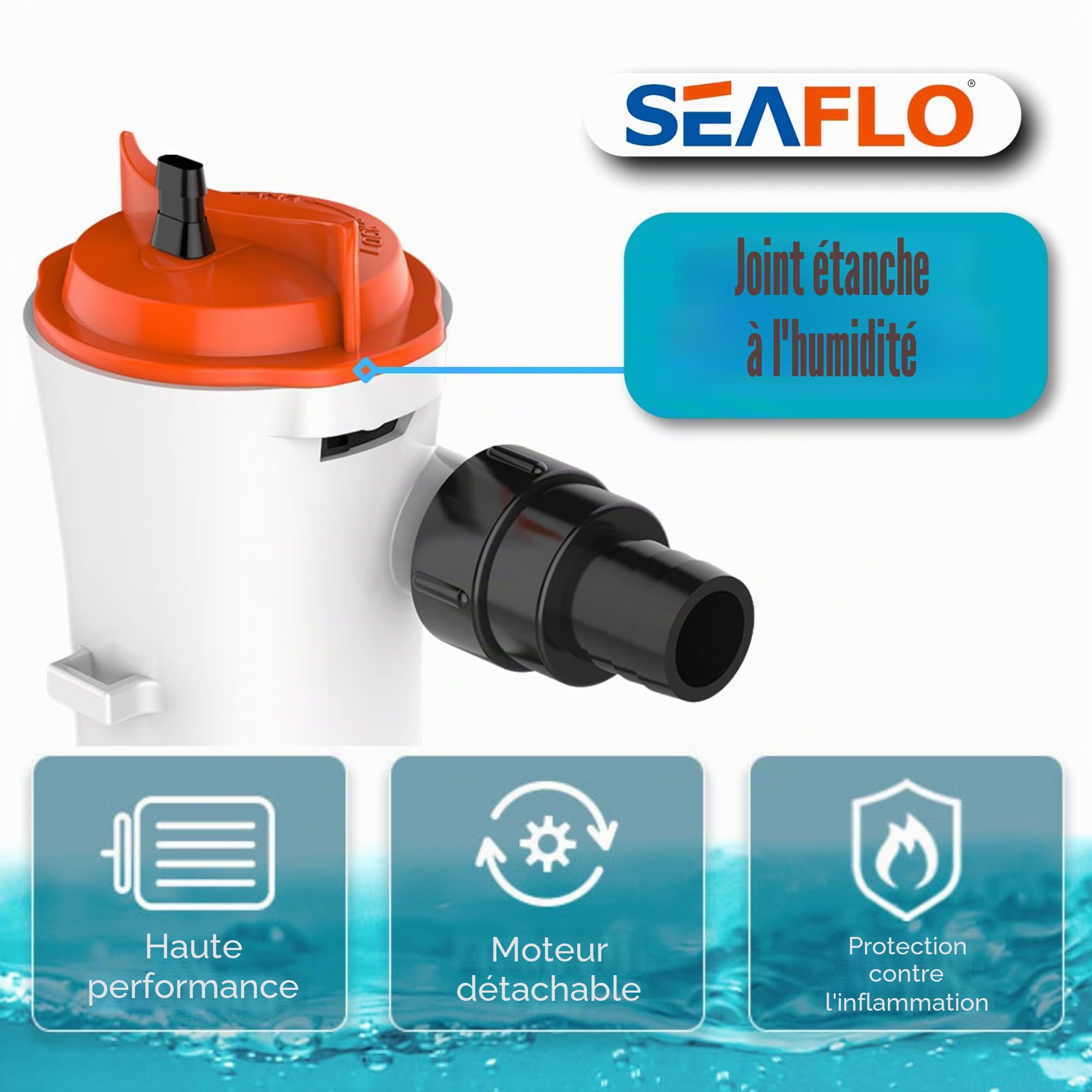 Seaflo 12 V 800 GPH Livewell Vivier Réservoir Aérateur Submersible Laser Bateau Pompe de cale