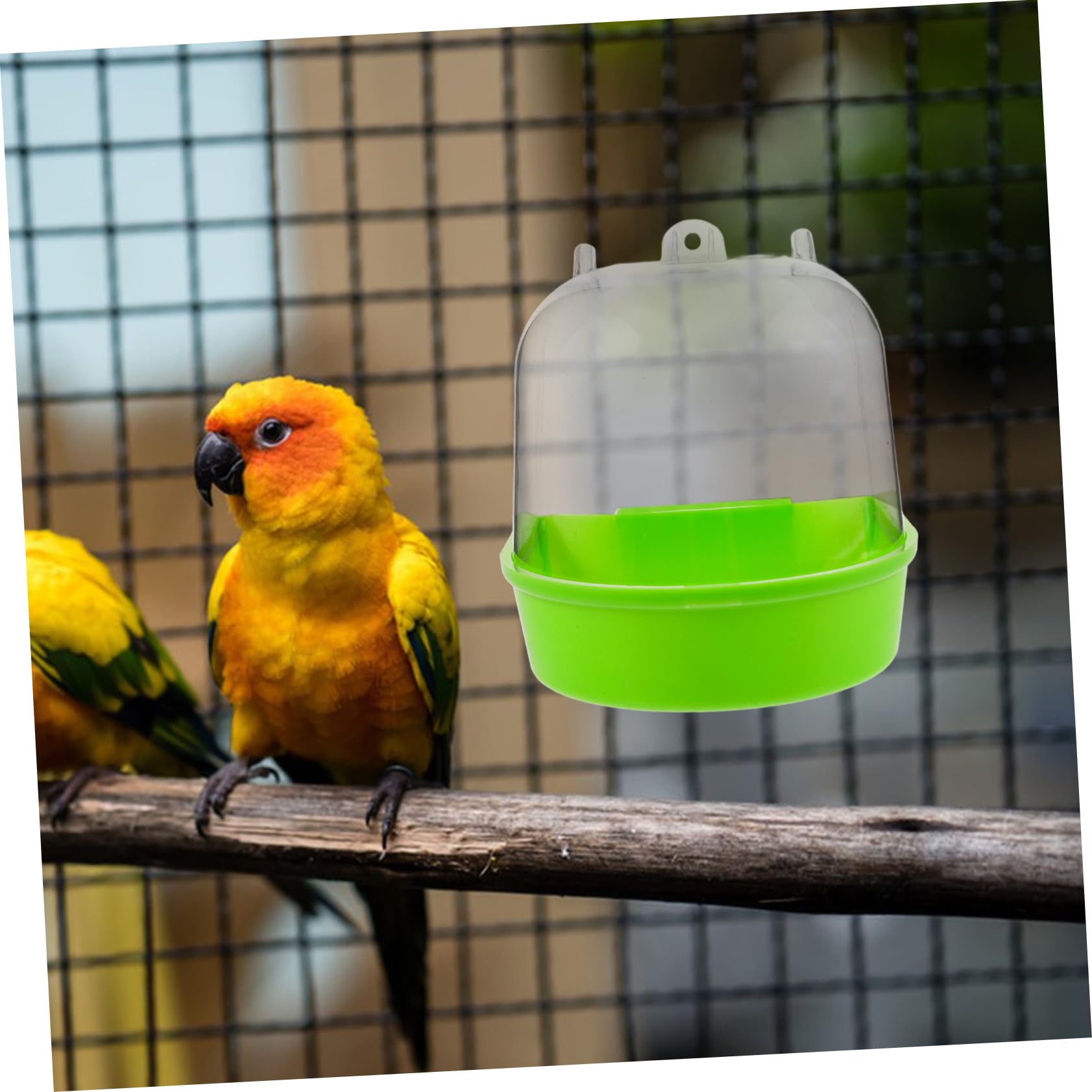 VANZACK 4pezzi Bagnetto per Uccelli da Appendere Vaschetta per Parakeet e Pappagalli Facile da Installare per La e Benessere del Tuo Pet