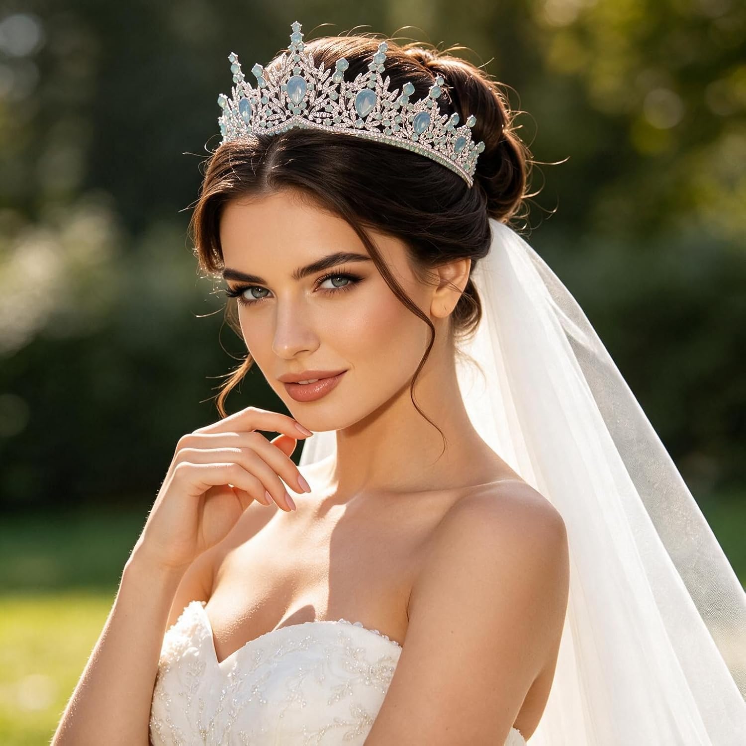 Kamirokla Tiaras for Women, Wedding Tiaras and Crowns for Women Tiaras for Birthday Party Princess Crown Hair Accessories Bride Rhinestone Halloween Decorations Headband