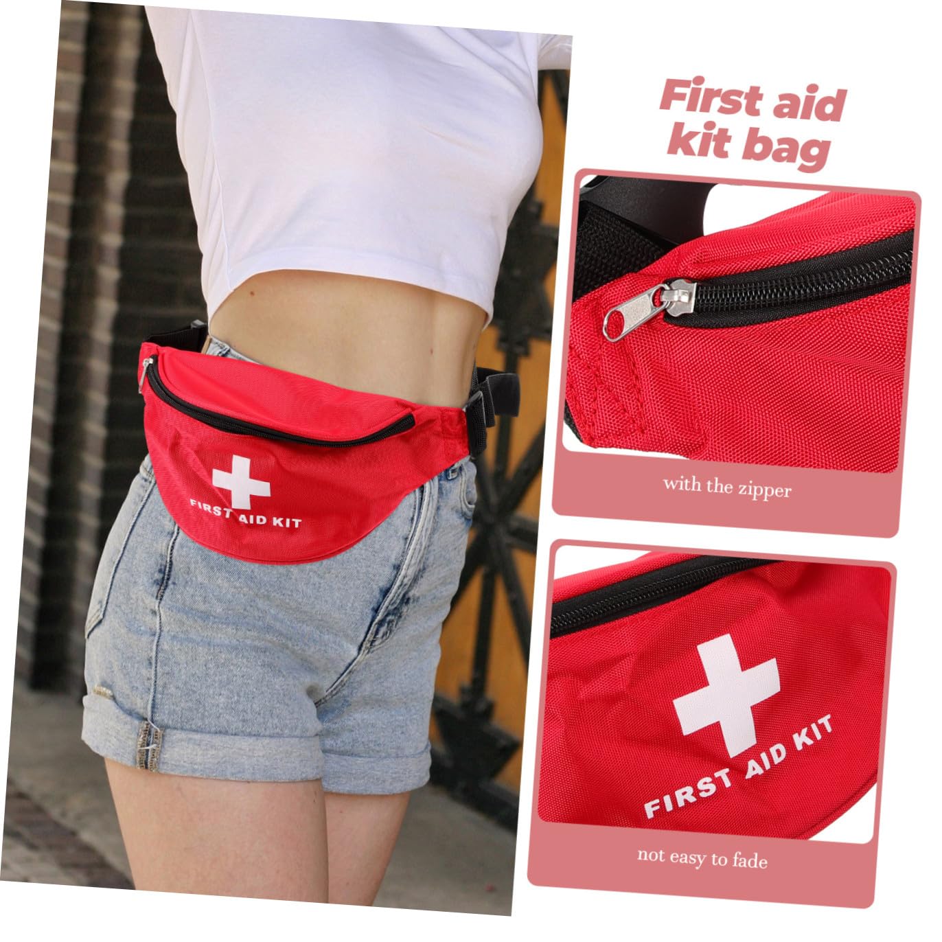 Sosoport 5 Set Sacca Di Pronto Soccorso Kit Medico Per Auto Kit Di Emergenza Domestica Kit Medico Di Emergenza Tela Di Nylon Rosso 2 Pezzi*5
