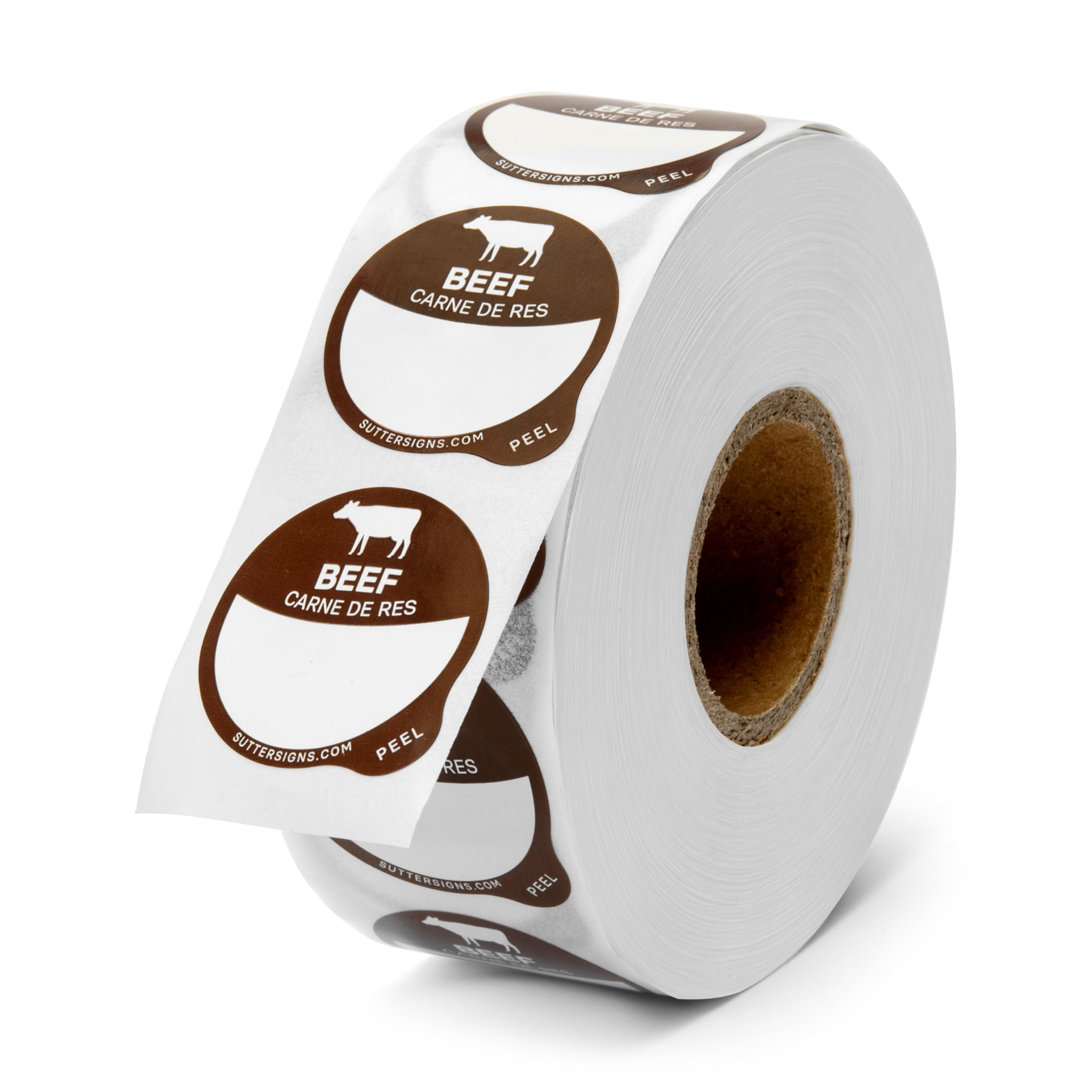 Beef Food Labels 1" Dot Blank Sticker Labels 1000 pcs