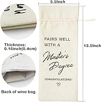 Vista 2 de LANBAIHE Bolsa de vino de maestría – Regalo de graduación reutilizable para universidad, fiesta de doctorado