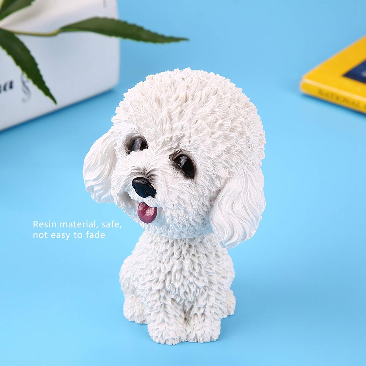 Bobble Head Dog Figure, Bobble Heads Toy, Cute Puppy Figurine, Car Interior Dashboard Ornament, Simulation Shaking Head Dog Head Puppy Toy for Car Interior Home Decoration Ornament image 2