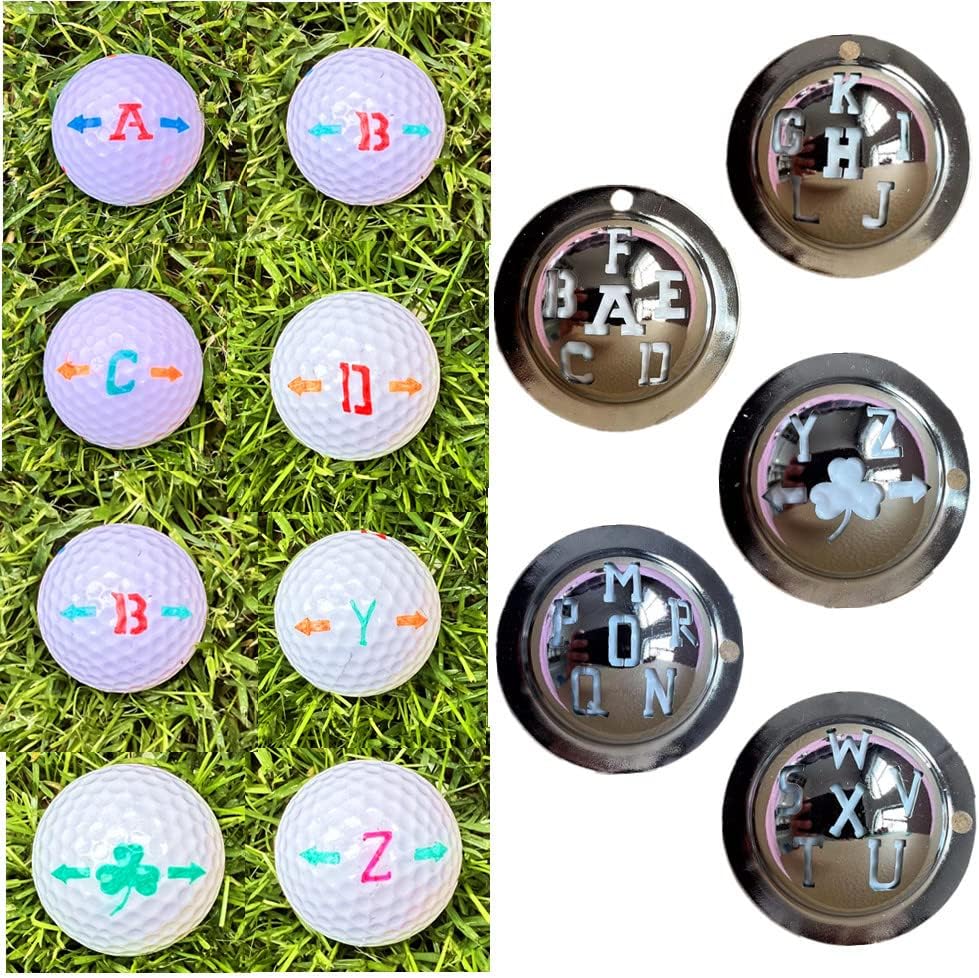 JPTSDBNWMT 5 Pcs Golf Ball Marker Stencil 26 Letters