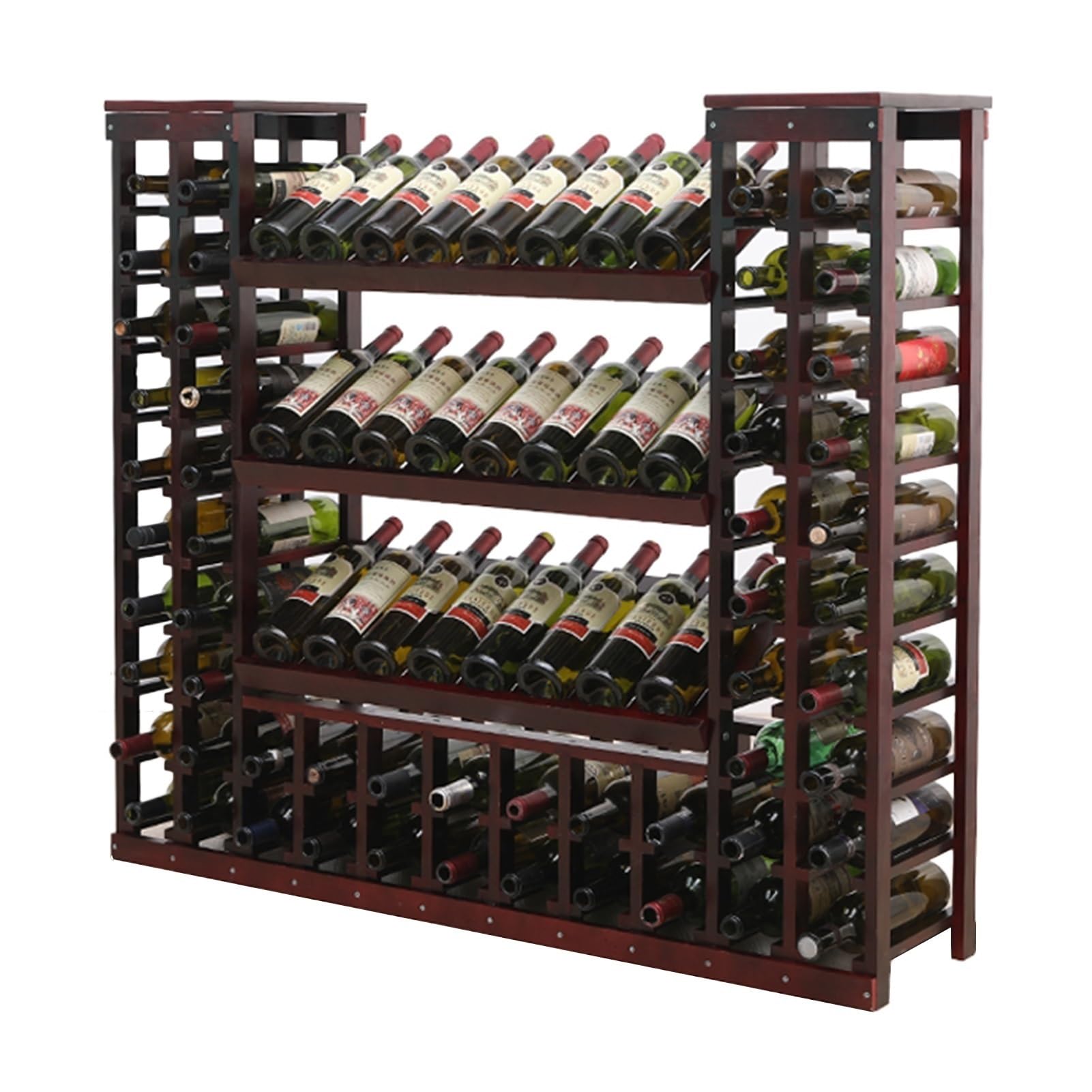 Vitrine en bois massif et étagère de rangement pour vin