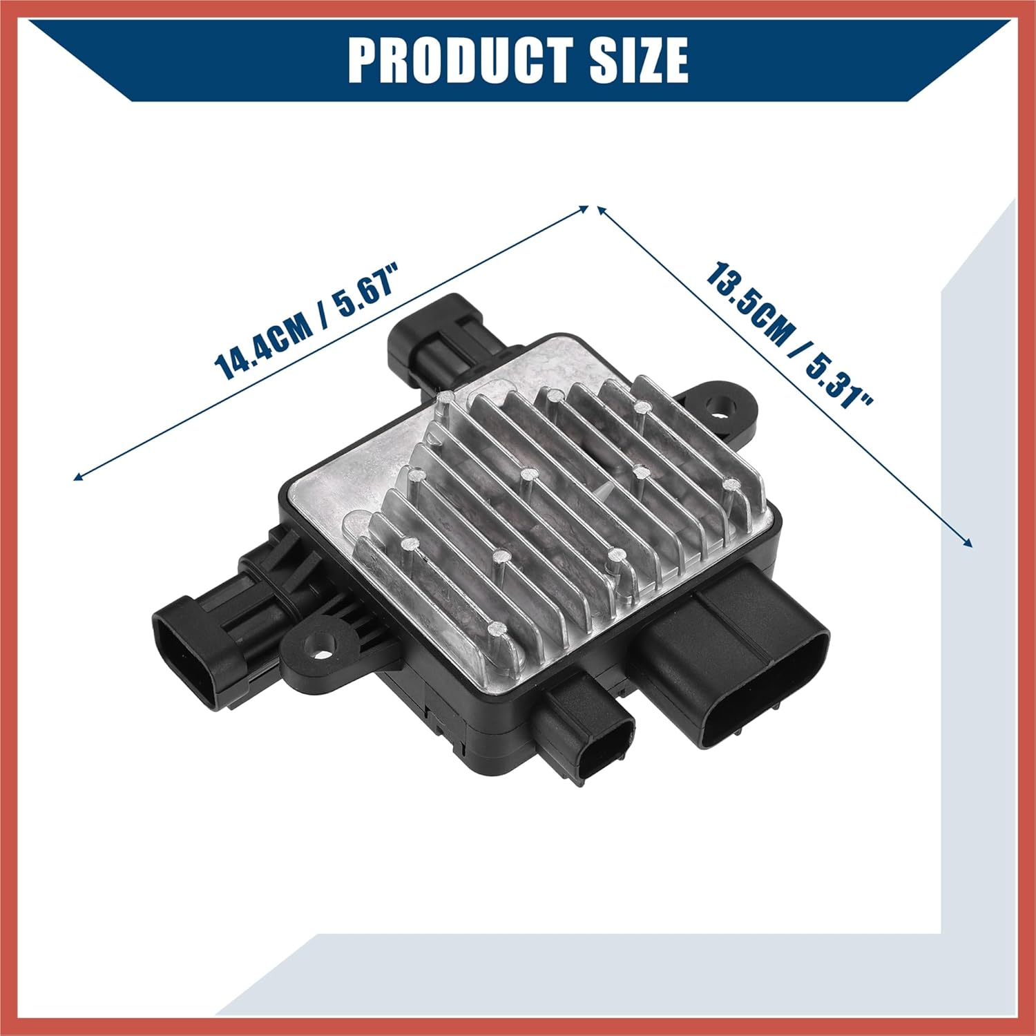 ACROPIX No.25385-4D900 Radiator Cooling Fan Control Module for Kia Sedona 2006-2014 / Engine Cooling Fan Control Module/Durable / 1 Pcs Silver Tone Car Parts