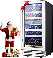 Vista 11 de BODEGA COOLER - Enfriador de vino de 24 botellas para el hogar y la cocina, mini refrigerador para dormitorio, refrigerador de vino con control