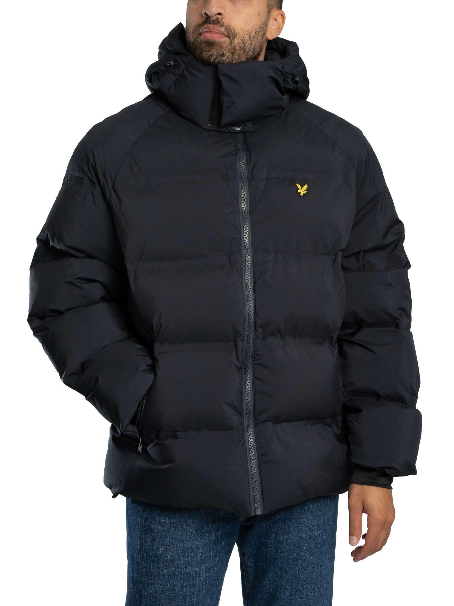 Lyle & Scott Men's Jet Black Welded Puffer Jacket, Xxl