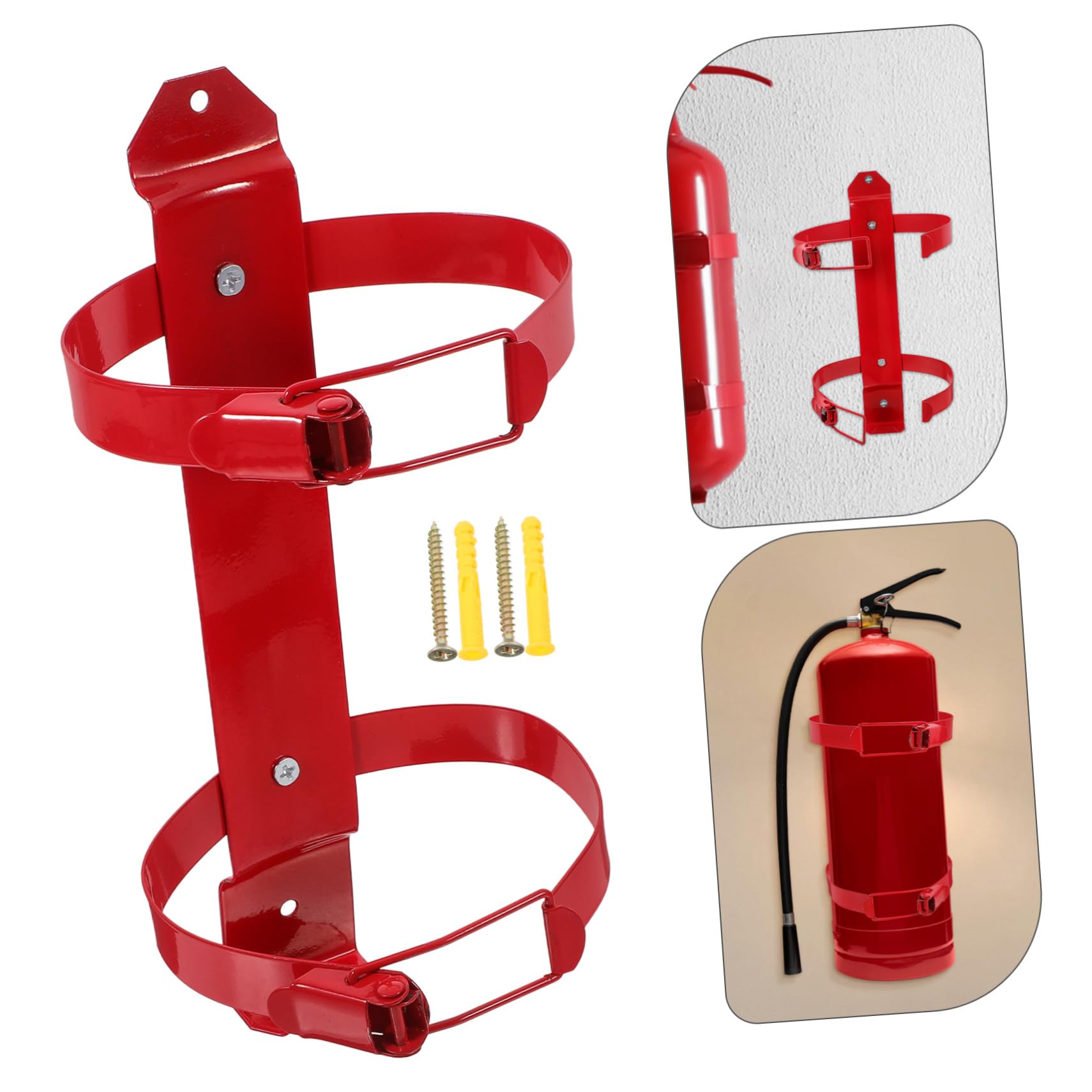 Angoily Support Mural réglable pour extincteur, 2 kg, pour Voiture, Bureau, entrepôt, Montage Peu encombrant, avec d'extincteur