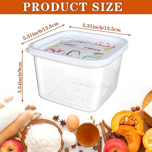 Miniatura 2 de cenryusa Paquete de 12 cajas apilables a prueba de masa, caja grande a prueba de masa de pizza con tapas de sellado, contenedor de masa de pan, masa