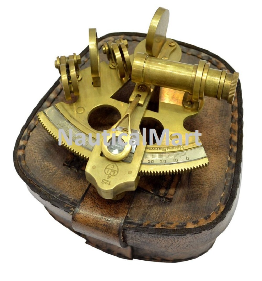 Sextant Navigation Tool Functional Brass Nautical Sextant Replica