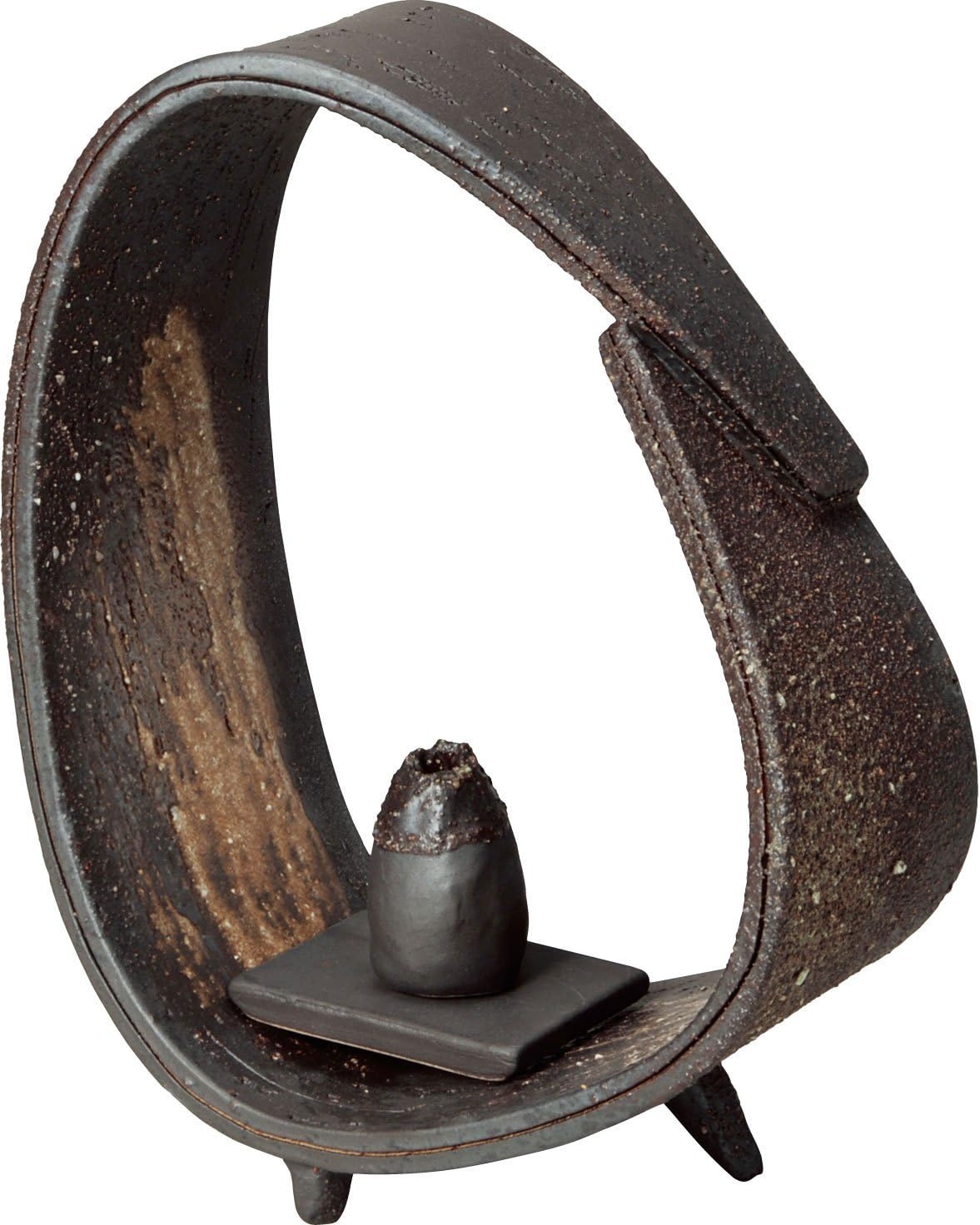 ♥各務周海 信楽 焼締 花器 花瓶 骨董 古玩 各務周海 信楽 焼締 花器