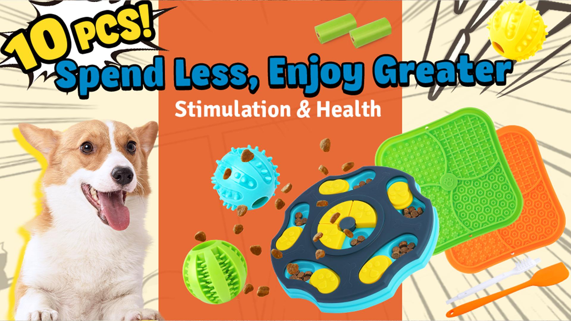 9 Pack All-Around Dog Puzzle Toy Set -Mentally Stimulating Dog Enrichment Toys for Small to Medium Smart Dogs, Includes Dog Lick Mat with Suction Cups - image 8