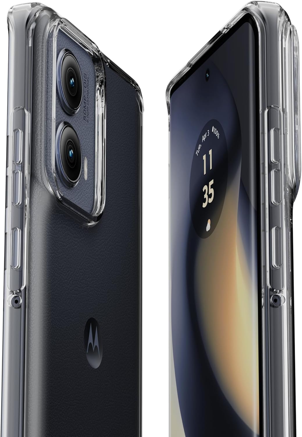 Motorola Edge 2024 Power and Protection Bundle - Clear Protective Case + TurboPower 68W Charger