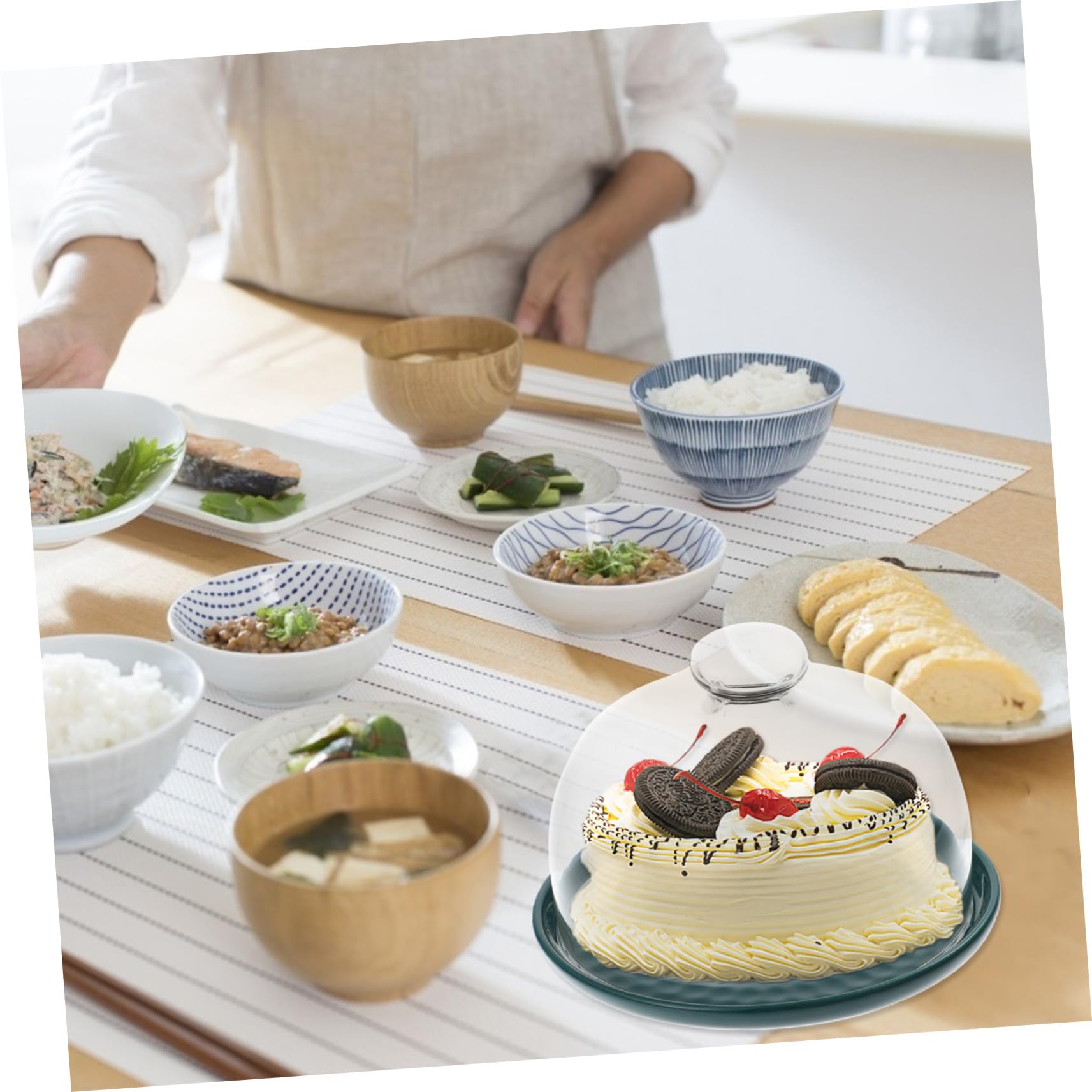 Assiette à Dessert en Céramique et Verre Verte pour Présentation