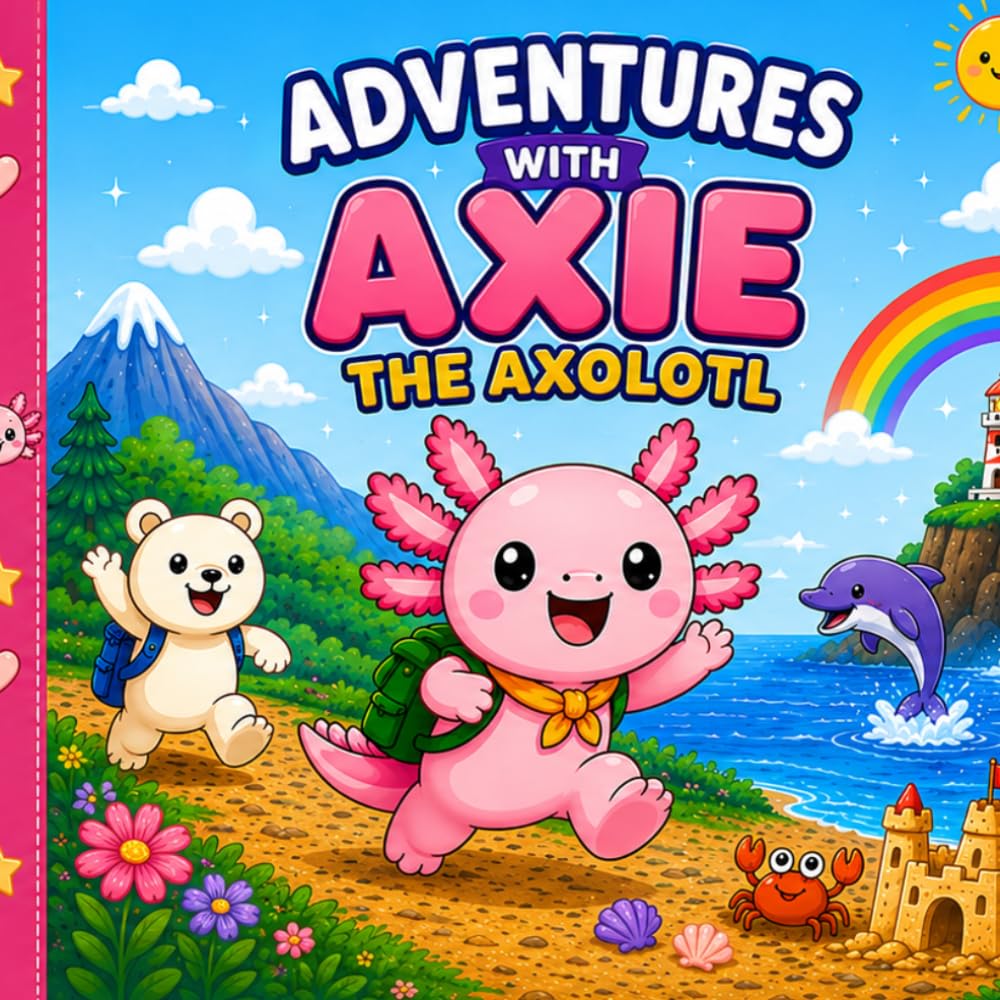 Adventures with Axie the Axolotl: Axie, the happiest little axolotl who loves exploring, creating, and making new friends!