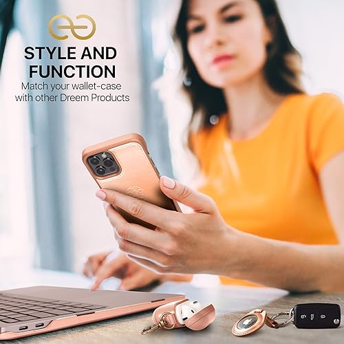 Miniatura 4 de Dreem Fibonacci - Funda tipo cartera para iPhone 15 Pro, 2 en 1, a prueba de golpes, funda MagSafe y desmontable de cuero vegano de lujo con