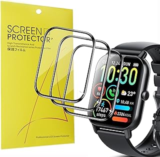 Compatible for Ddidbi Smart Watch Screen Protector, [3 Pack] Lamshaw Full Coverage TPU Clear Film Compatible with Ddidbi P66D 1.85" Smart Watch / Aptkdoe P66D 1.85" Smart Watch / Nerunsa P66D 1.85" Smart Watch (3 PACK)