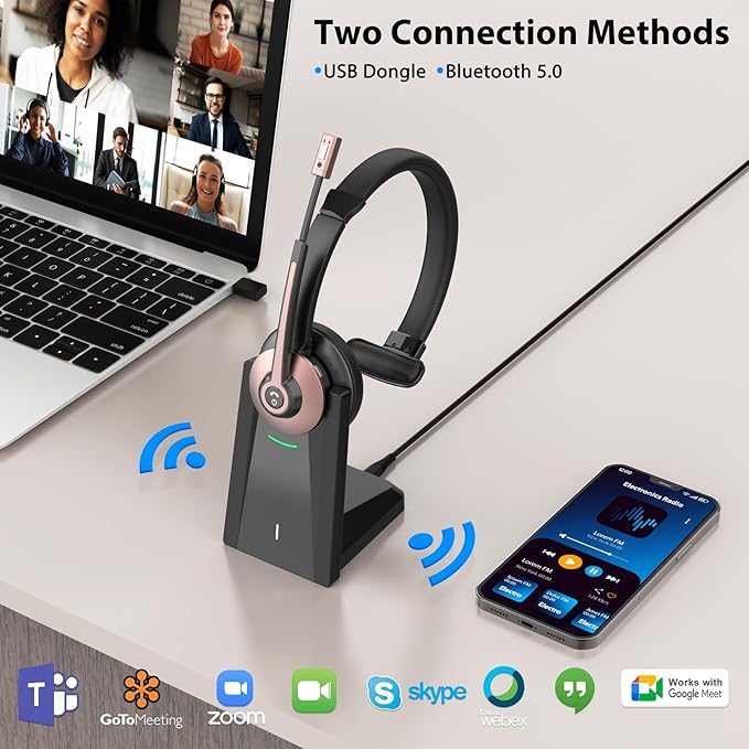 Auriculares Inalámbricos con Micrófono para Trabajo miniatura 3