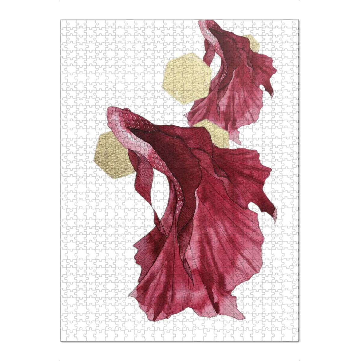 artboxONE-Puzzle XXL (1500 Teile) Tiere Red bettas - Puzzle Betta Fish aquaristik aquatische schönheit